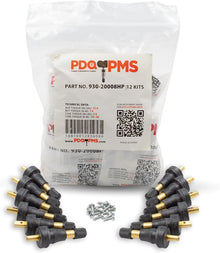 PDQ TPMS 12 Pack Replacement Rubber Snap-In Valve Stem For Ford Equivalent to: Dill VS-950, OEM: TPMS-76
