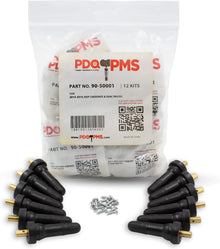 PDQ TPMS 12 Pack Replacement Rubber Snap-In Valve Stem For Jeep RAM Equivalent to: Dill VS-65, OEM: 68206635AB