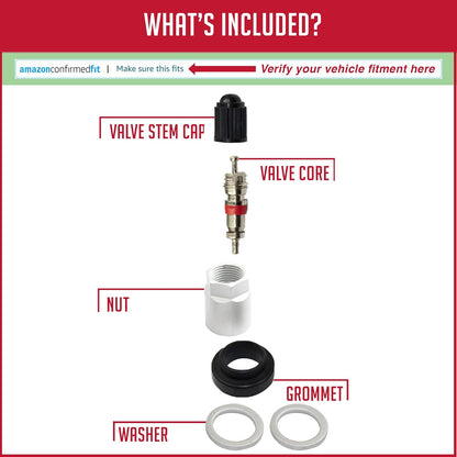 PDQ TPMS  12 Pack | Grommet Nut Core Cap |  For Cadillac | Chevrolet | GMC Equivalent to: Equivalent to 1070 | 2040, OEM: 15114379 | 15136883 | 15268606 | 25758220