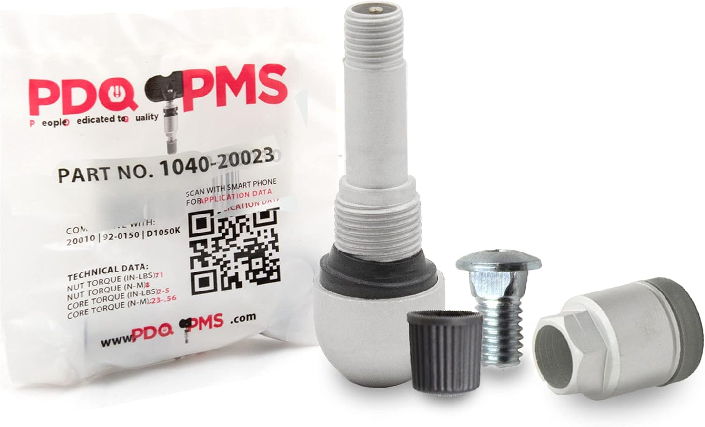 PDQ TPMS  12 Pck | Valve Screw Grommet Nut Core Cap |  For Audi | Mercedes Benz | Porsche | Volkswagen Equivalent to: Equivalent to 1040 | 20023, OEM: 5Q0-907-275B