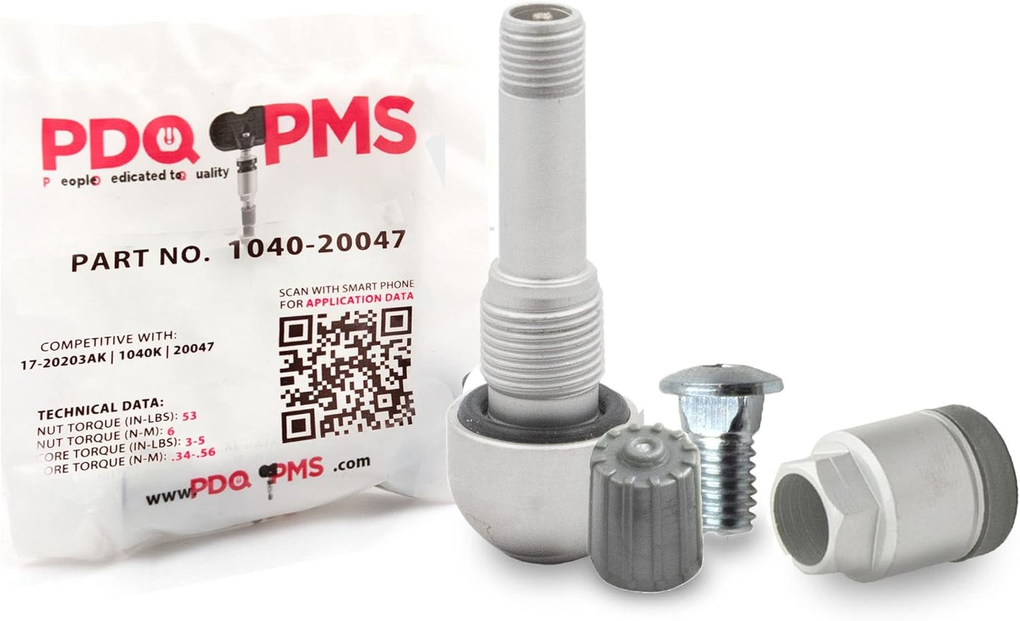 PDQ TPMS  12 Pack | Valve Screw Grommet Nut Core Cap |  For Mercedes Benz Equivalent to: Equivalent to 1040 | 20047, OEM: 0025407917