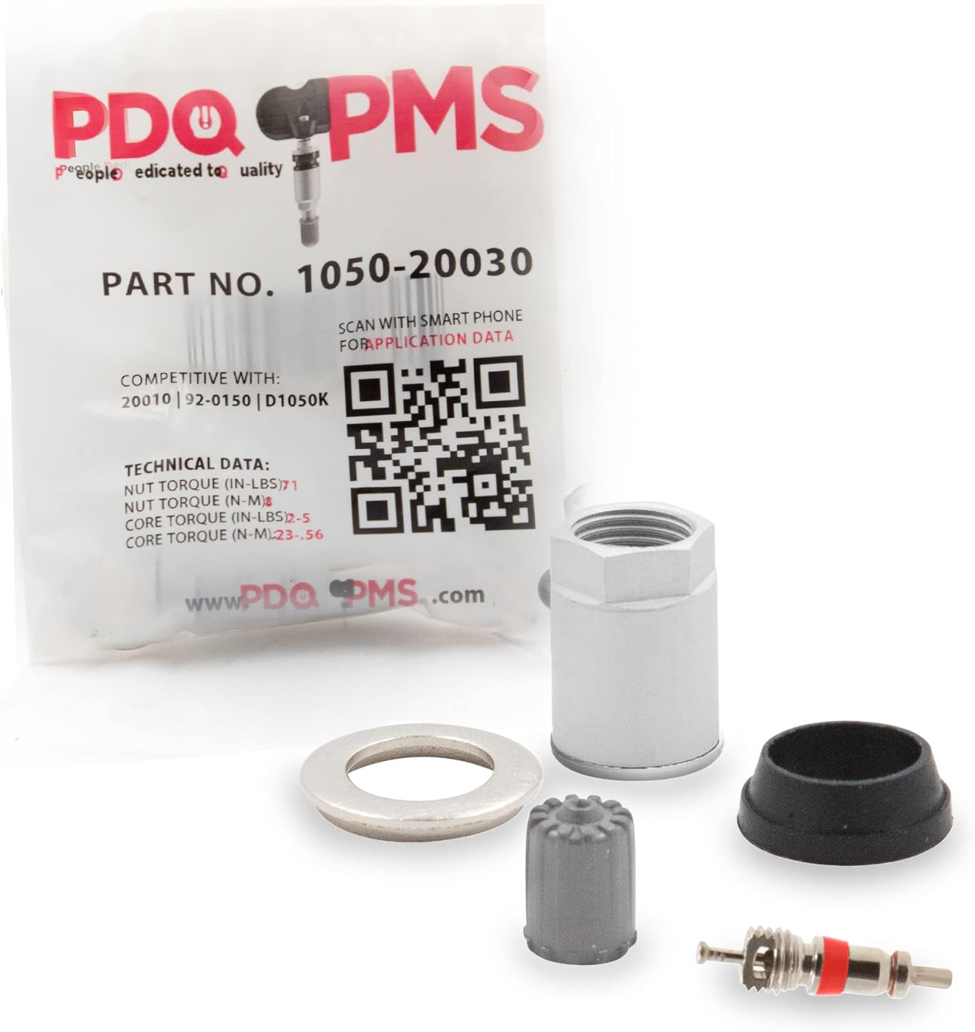 PDQ TPMS  12 Pck | Grommet Nut Washer Core Cap |  For Chrysler | Dodge |VW Equivalent to: Equivalent to 1050 | 20030, OEM: 43130-78J10 | 5127-335AA | 7B0-907-253A