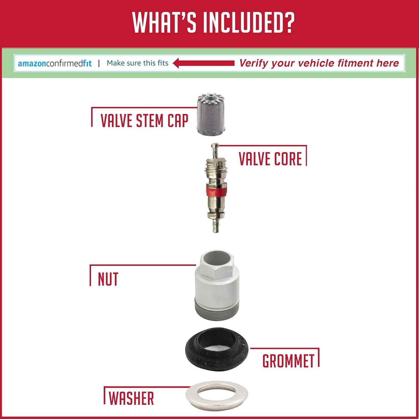 PDQ TPMS  12 Pack of 8 Caps | Metal Caps | For  Equivalent to: Equivalent to 1130 | 5000, OEM: