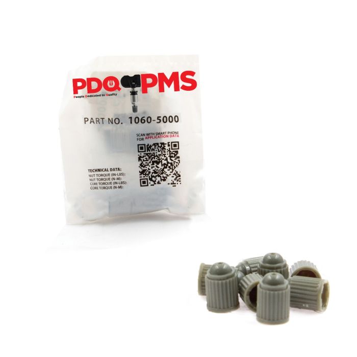 PDQ TPMS  12 Pack of 8 Caps | Grey Cap | For  Equivalent to: Equivalent to 1060 | 5000, OEM: