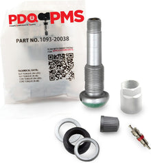PDQ TPMS  12 Pack | Valve Screw 2 Washers Grommet Nut Core Cap |  For Mercedes-Benz Equivalent to: Equivalent to 1093 | 20038, OEM: 0055422418