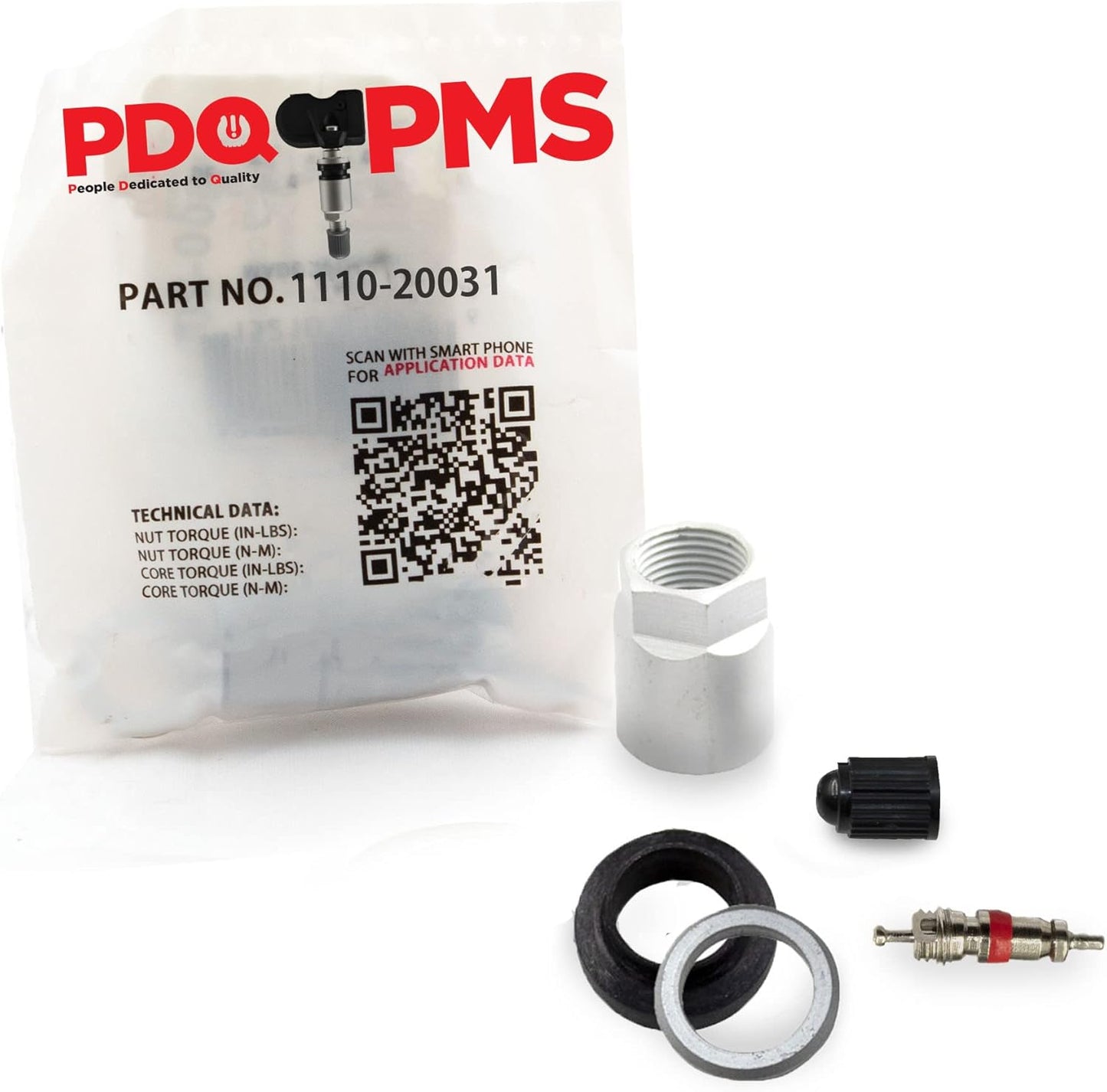 PDQ TPMS  12 Pack | Grommet Nut Washer Core Cap |  For Chevrolet | GMC | Toyota Equivalent to: Equivalent to 1110 | 20031, OEM: 20927604 | 42607-06020 | 42607-52020