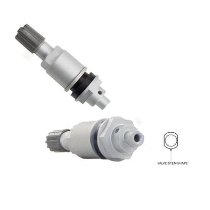 Replacement Metal Valve Stem with Silver Finish for PDQ TPM Sensors (PDQ-001)