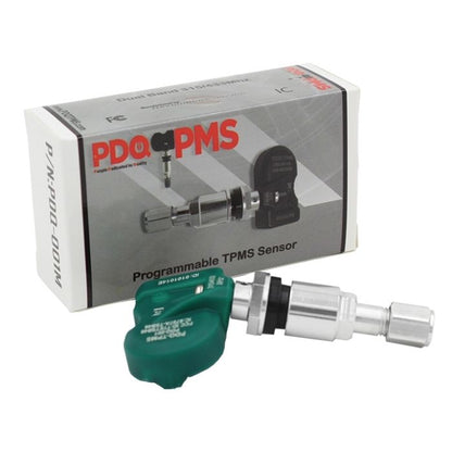 PDQ TPMS 315/433 MHZ Programmable Tire Pressure Sensor Metal Valve Stem  For Many Domestic and Foreign applications Equivilant to: Direct Replacement, OEM: