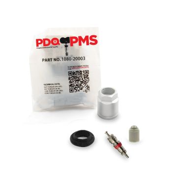 TPMS Service Kits | 12 Pack | Grommet Nut Core Cap |  Fits Chevy | Chrysler | Dodge | Jeep Equivalent to 1080 | 20003 | Used for OE Sensors 25773946 |  4250D585 | 5208-8990AE