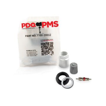 TPMS Service Kits | 12 Pck | Grommet Nut Washer Core Cap |  Fits Honda | Ram | Toyota Equivalent to 1100 | 20032 | Used for OE Sensors 42753-S2A-325 | 0515-4876AC | 42607-06090