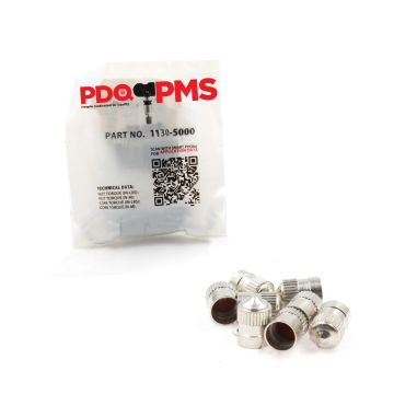 TPMS Service Kits  | 12 Pack of 8 Caps  | Metal Caps |  Equivalent to 1130 | 5000 | Used for OE Sensors