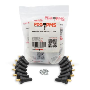 TPMS OEM Sensor Service Kit Snap-in Tire Rubber Valve Stems Compatible with Schrader 20008 Fits Most GM 2006-Pres Ford 2009-Pres Subaru 2004-Pres Chrysler 2005-Pres Dodge 2005-Pres Jeep 2005-Pres