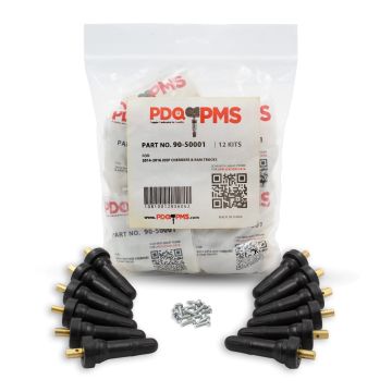 TPMS OEM Sensor Service Kit Snap-in Tire Rubber Valve Stems Fits Jeep Cherokee 2014-Pres Ram 1500 2014-2017 1500 Classic 2019-Pres 2500 3500 2014-Pres